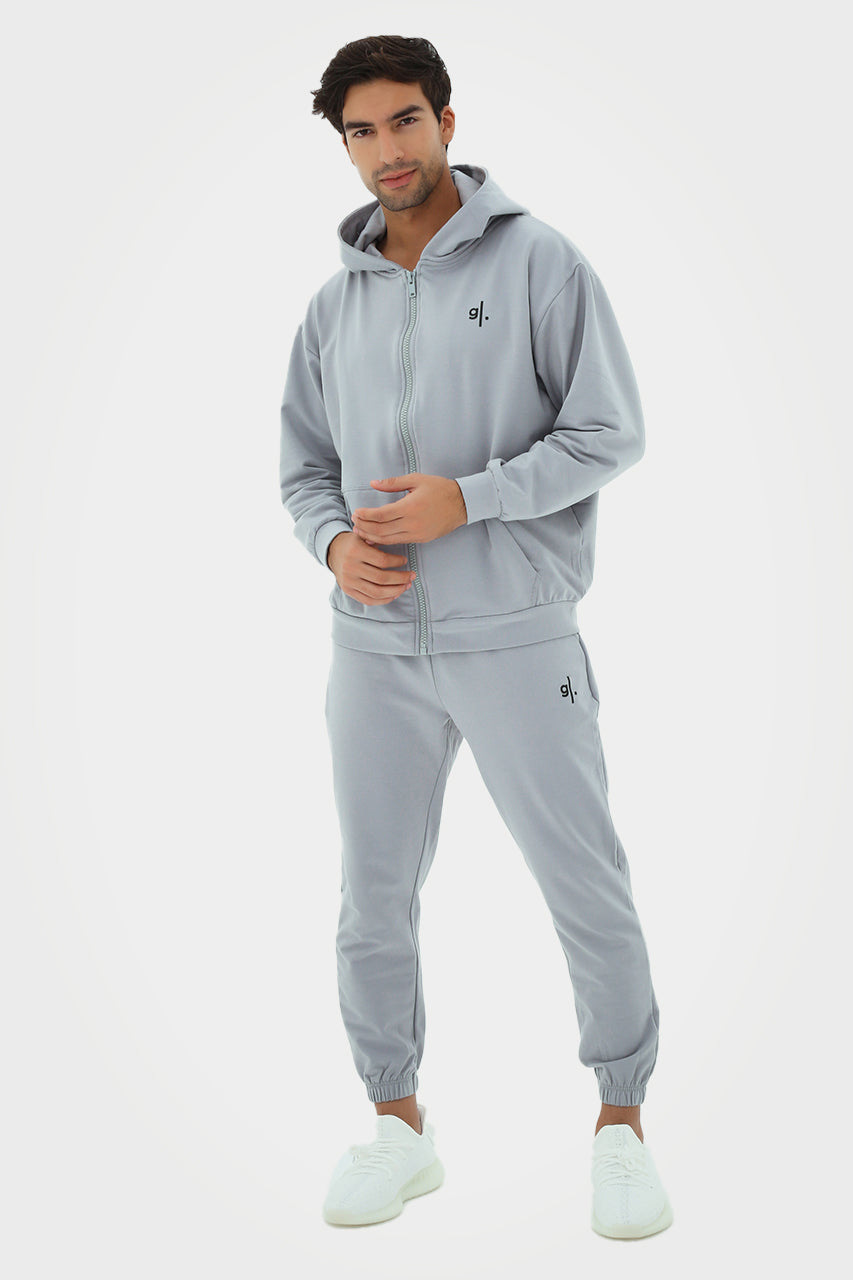 Organic Bamboo Men Oversized Zip Up Hoodie