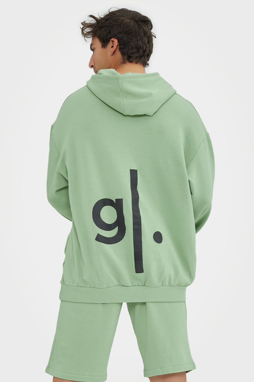 هودي رجالي بقصة واسعة من الخيزران العضوي