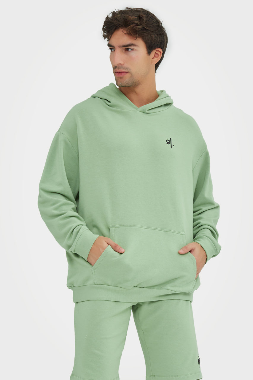 هودي رجالي بقصة واسعة من الخيزران العضوي