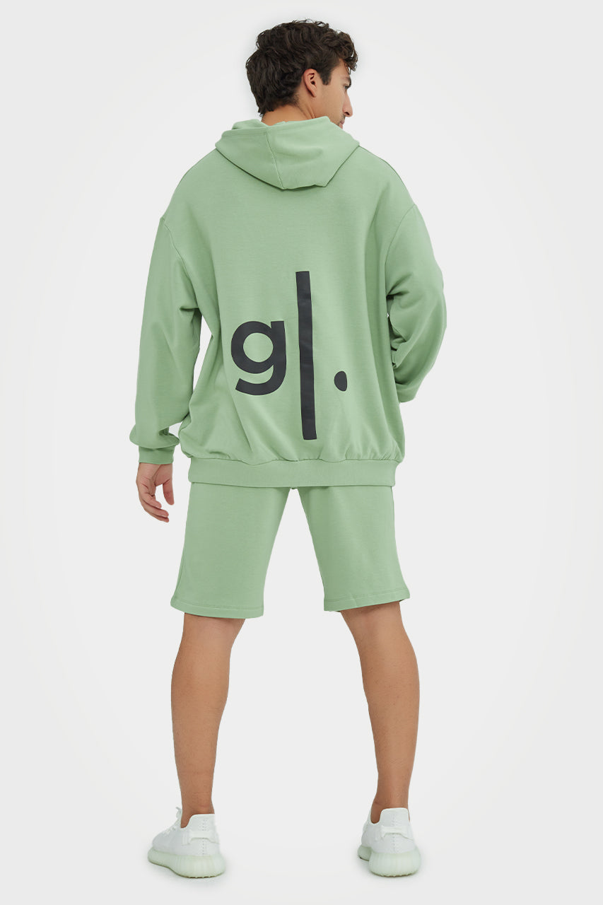 هودي رجالي بقصة واسعة من الخيزران العضوي