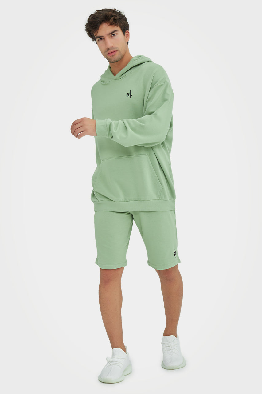 هودي رجالي بقصة واسعة من الخيزران العضوي