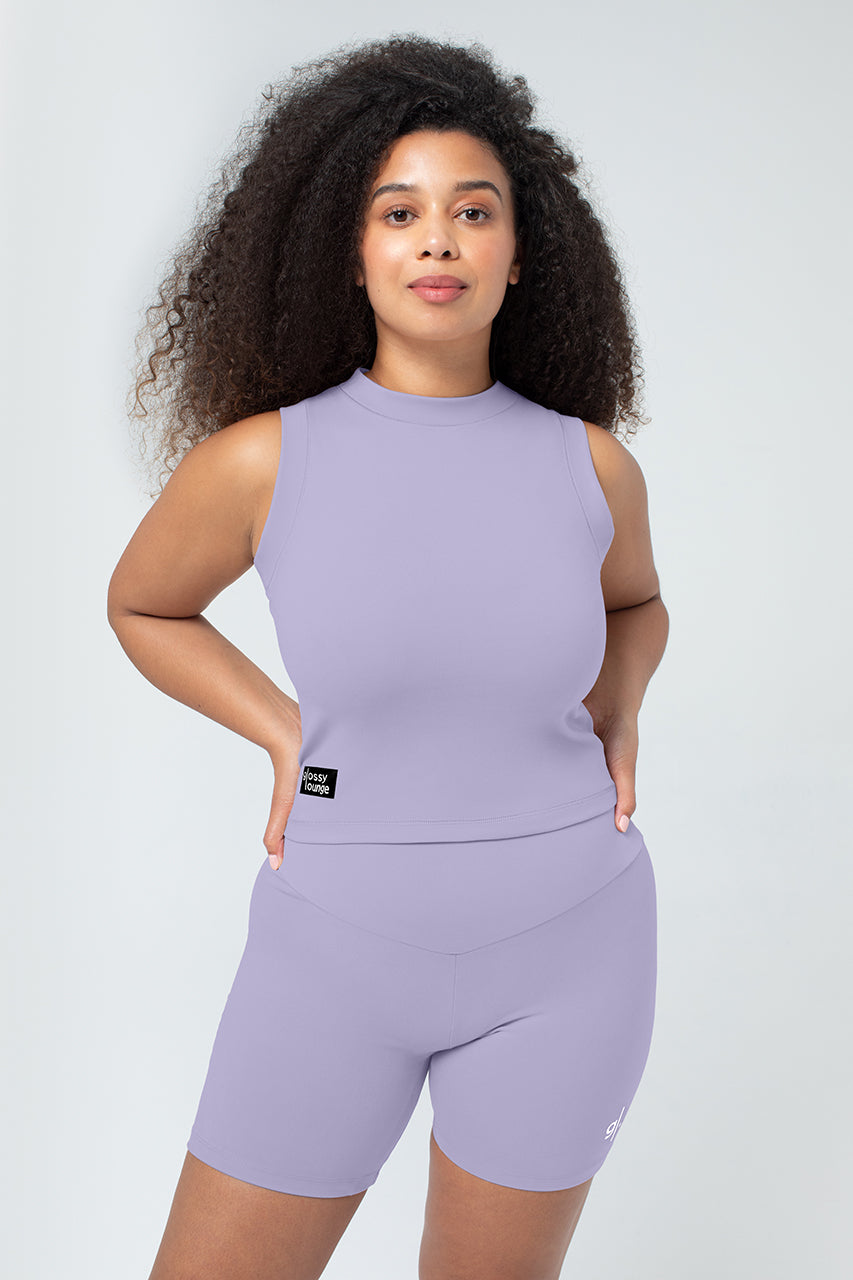 Women's Sustainable Sleeveless Crop High Neck Top