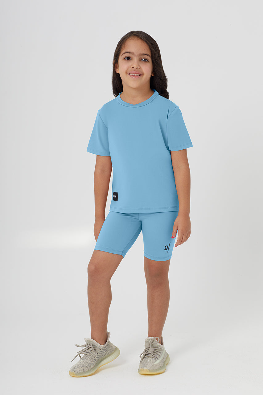 Girls Sustainable High Waist Biker Shorts