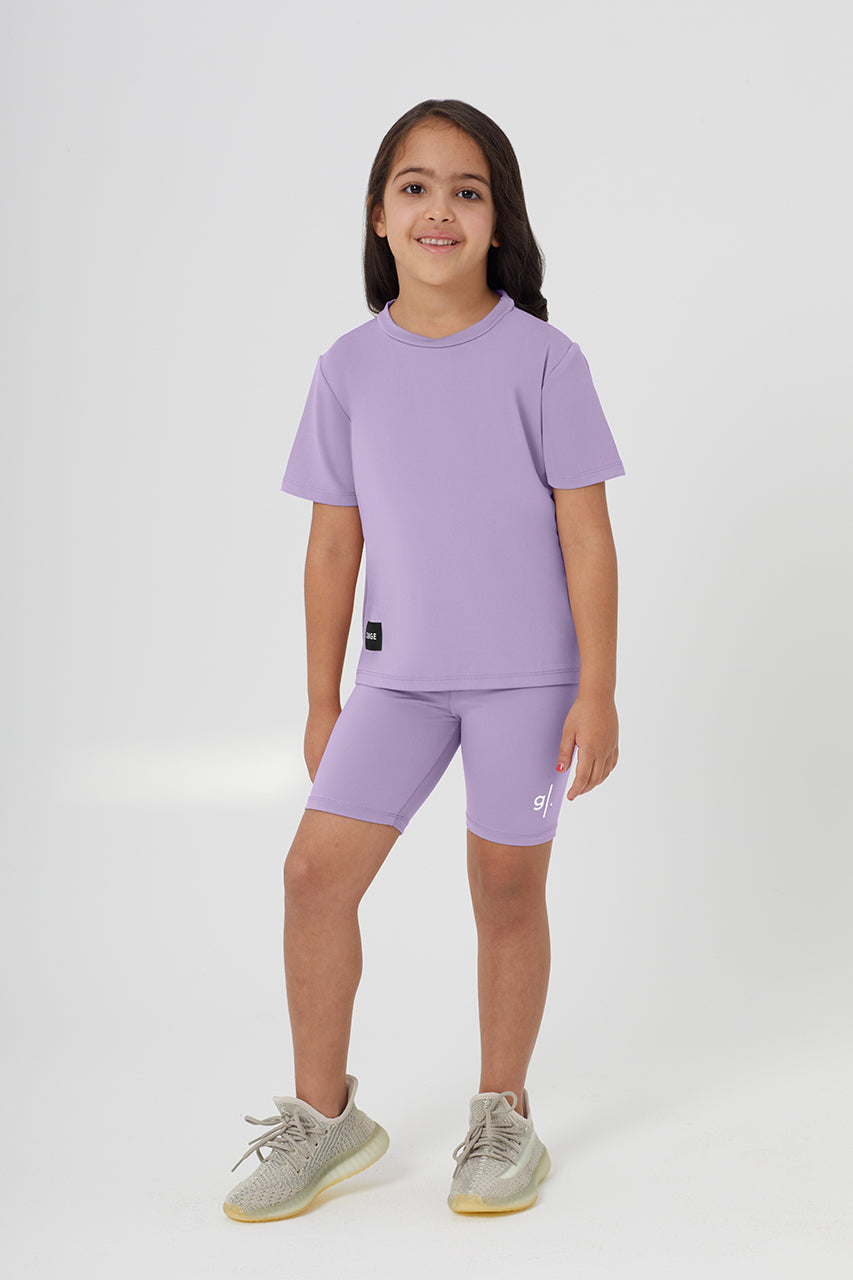 Girls Sustainable High Waist Biker Shorts