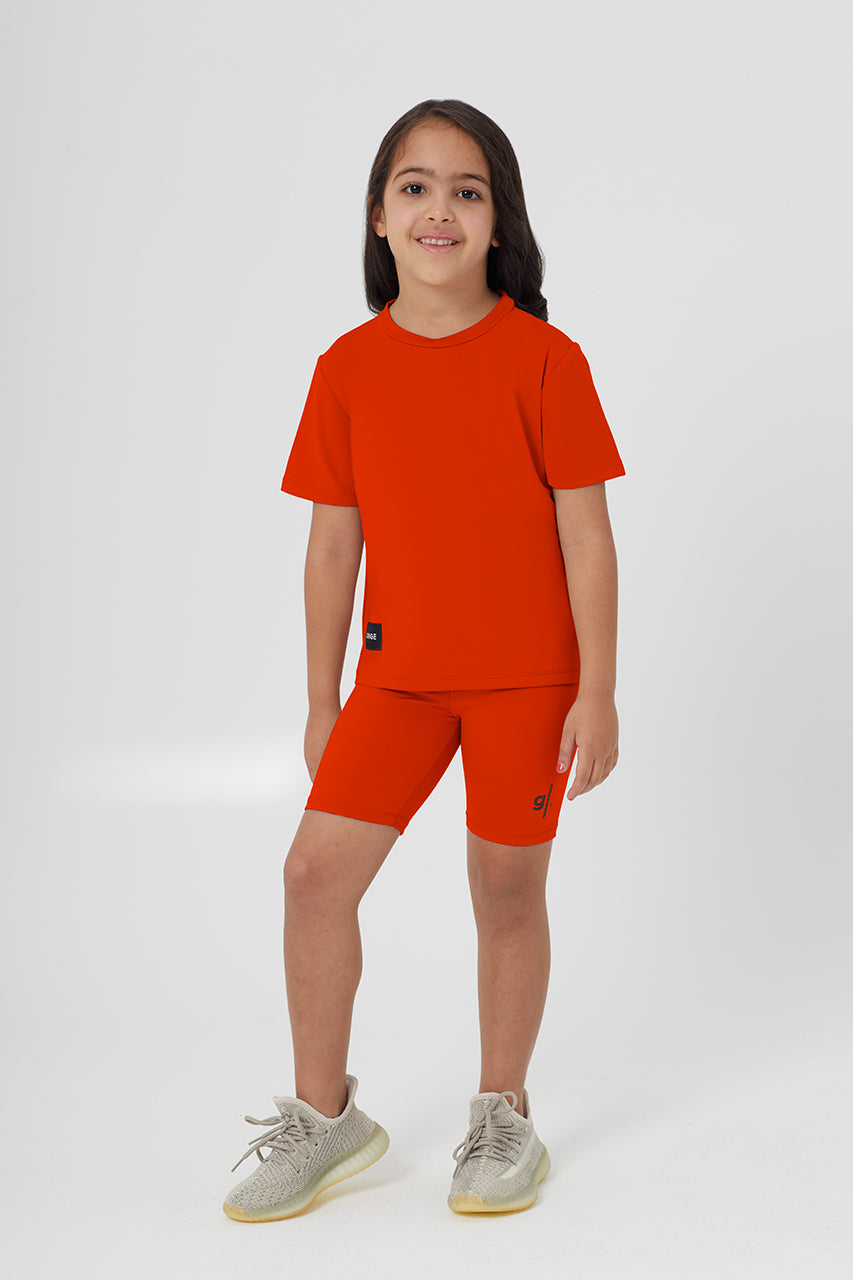 Girls Sustainable High Waist Biker Shorts