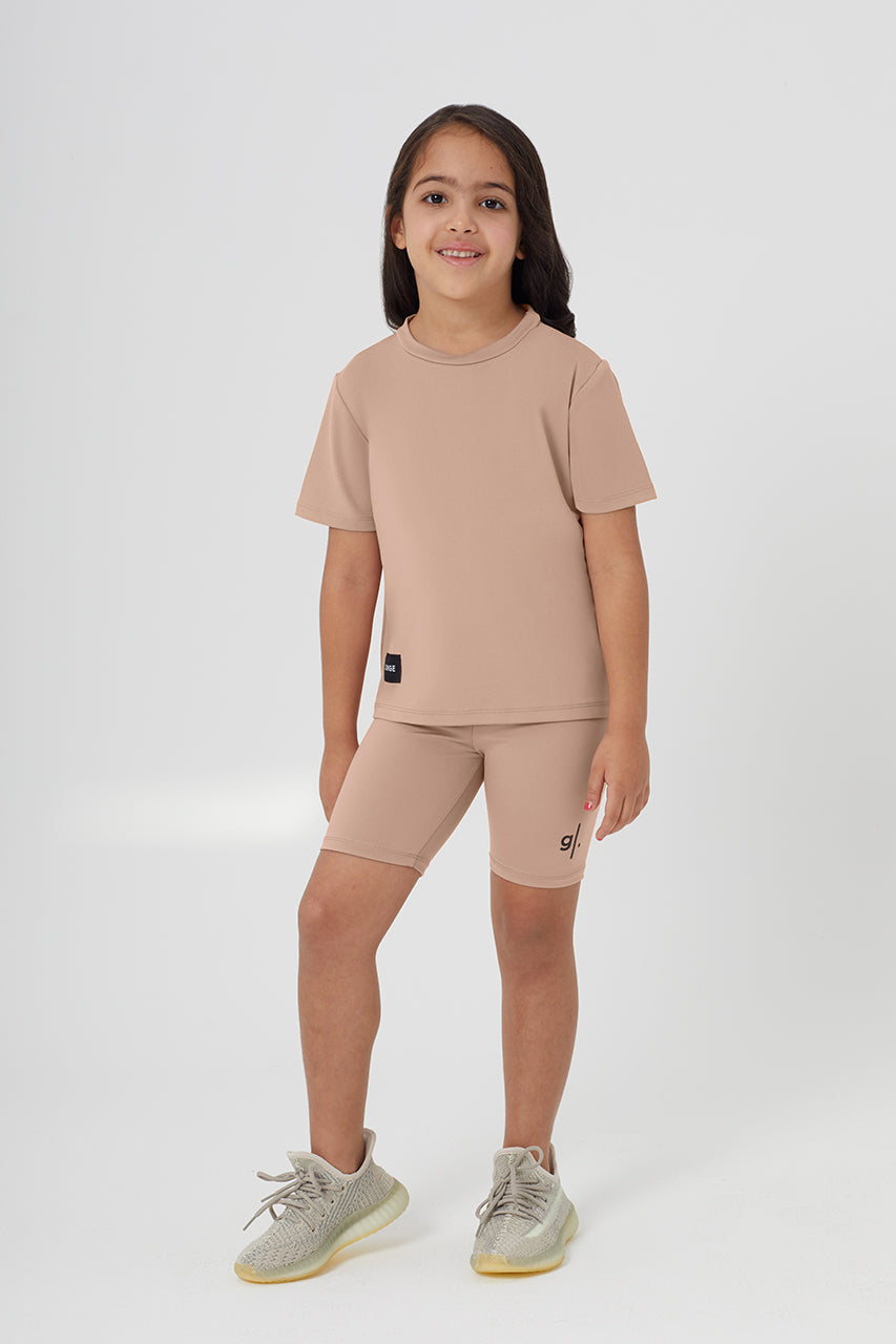 Girls Sustainable High Waist Biker Shorts