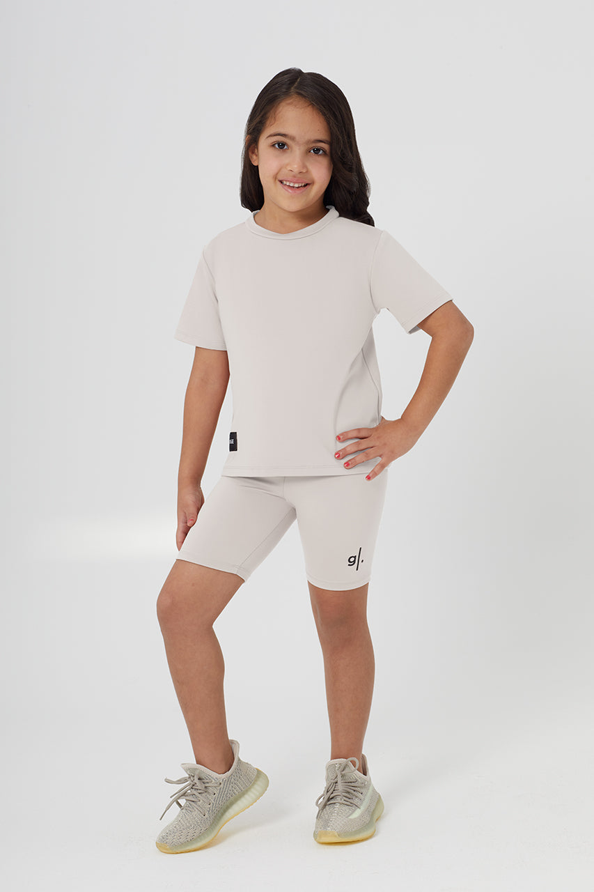 Girls Sustainable High Waist Biker Shorts