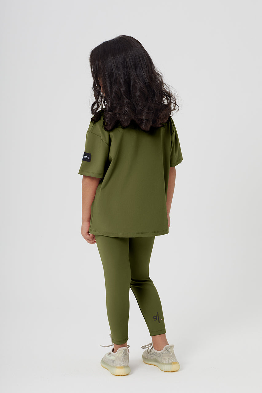 Girls Full Length Sustainable High Waist Leggings