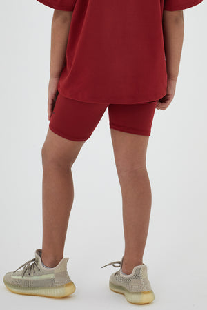 شورت بايكر عالي الخصر مستدام للفتيات